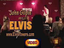 John Gilpin as Elvis Live Video Performance